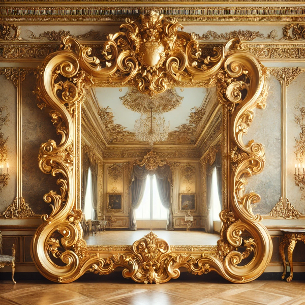 Miroirs Baroque Doré bois mouluré